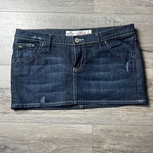 Hollister Dark Denim Mini Skirt